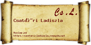 Csatári Ladiszla névjegykártya